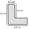 Schattenfugenrahmen Lissabon - 40x120 cm, Schwarz Silber Produktbild-Vorschau 7