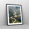 Gerahmtes Poster - Schwarzer Rahmen - Berge Weg Wald - Produktbild-Vorschau 8