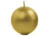 10x Metallisierte Kugelkerze, gold, 6cm Produktbild-Vorschau 1