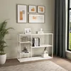 Standregal ’Isojoki’ 120 x 35 x 87,5 cm Metall Weiß matt Produktbild-Vorschau 1
