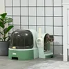 PawHut Katzentoilette, Katzenhaus, Katzenklo inklusive Produktbild-Vorschau 2