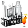 Cocktail Shaker Set 24-teilig aus Edelstahl – Boston Produktbild-Vorschau 1