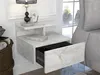 Set mit 2 Wandnachttischen - 1 Schublade - Weißer Marmor - Produktbild-Vorschau 8