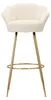 Barhocker Vienna Glam in Creme und Gold – Hoher Samthocker Produktbild-Vorschau 2