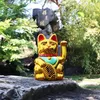 Glückskatze - Maneki-neko - Winkekatze - 18 cm - gold Produktbild-Vorschau 6