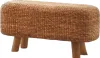 Wasserhyazinth Teakholz Sitzbank AMSTERDAM 80cm natural Produktbild-Vorschau 3