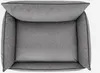 A top-down view of a gray dog bed with raised sides and a pillow. Produktbild-Vorschau