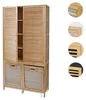 Bambus-Badezimmerschrank MCW-N83, Badregal Schrank, 2 Produktbild-Vorschau 9