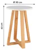 Tendance Schemel weiß braun 30 cm x 30 cm x 43 cm Produktbild-Vorschau 12