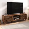 A TV stand with a TV on it, in a living room setting. Produktbild-Vorschau
