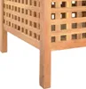 A close-up view of the lower section of a wooden bench, focusing on its legs and the slatted storage compartment. Náhľad obrázku produktu