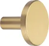 A single gold-colored round knob with a stem, isolated on a white background. Produktbild-Vorschau