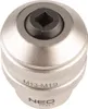 A close-up studio shot of a metal drill chuck adapter. Produktbild-Vorschau