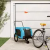 vidaXL Cani da Rimorchio per Biciclette Tessuto Oxford Blu Anteprima dell’immagine prodotto 2