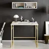 Skye Decor, Gama - White, Gold, Schreibtische, Weiß, 90 x Produktbild-Vorschau 2