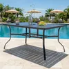 GIHAUVIA Gartentisch 144x94cm Wetterfest Metall 6 Personen Produktbild-Vorschau 11