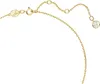 A close-up of a gold necklace chain with a clasp and a small clear crystal pendant. Náhľad obrázku produktu