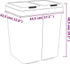 vidaXL Duo kosz na śmieci antracyt 2x25 L Podgląd zdjęcia produktu 5