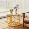 MODFU Couchtisch rund Gold,2er set Sofatisch mit weiße Produktbild-Vorschau 7