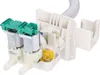 A close-up view of a washing machine inlet hose with an Aquastop safety valve. Produktbild-Vorschau