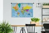 MuchoWow® Wandteppich Wandbehang Weltkarte - Farben - Produktbild-Vorschau 3