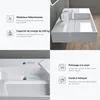 doporro Lavabo Suspendu Blanc 75cm Vasque à Poser Lave Voir les images du produit 4
