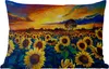 MuchoWow® Outdoor Kissen - Gemälde - Ölfarbe - Blumen - Produktbild-Vorschau 1