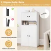 Regał COSTWAY z 4 drzwiami i regulowaną półką, 4-poziomowy Podgląd zdjęcia produktu 6