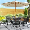 Outsunny Gartentisch Stahl 150x90 cm Wetterfest Balkontisch Produktbild-Vorschau 8