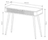 Katerara - Toilette, 100x38x78h cm Schwarz, eine Schublade Produktbild-Vorschau 3