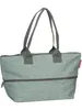 A studio shot of a green tote bag with gray handles and a zipper. Náhľad obrázku produktu