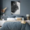 MuchoWow® Poster Tierprofil Löwe in schwarz und weiß 80x120 Produktbild-Vorschau 4