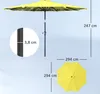 Outsunny Parasol Ø300 cm, Parasol à manivelle, Voir les images du produit 3