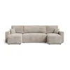 EZIMPAZ Wohnlandschaft U-Form CORDO Cord Beige mit Produktbild-Vorschau 4