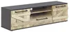 BELIANI TV-Möbel Lowboard Heller Holzfarbton/ Schwarz aus Produktbild-Vorschau 1