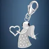 Engel Charm Anhänger mit Herz I Echtschmuck für Armband Produktbild-Vorschau