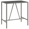 A gray rattan bar table with a dark top, shown against a white background. Produktbild-Vorschau