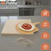 RUHHY Kamen na pizzu z cordieritu 38×36 cm s bambusovou Náhľad obrázku produktu 4