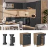 Küchenunterschrank Vicco R-Line Schwarz Beton 60 cm ohne Produktbild-Vorschau 3