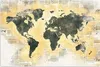 MuchoWow® Poster Weltkarte - Zeitung - Gold 120x80 cm - Produktbild-Vorschau 1