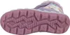 The image shows the sole of a child's winter bootie with a unicorn design on the side. Produktbild-Vorschau
