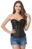Corset Burlesque Femme Fleurs Noir L (42-44) Voir les images du produit 1
