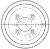 5.50x8 Oceľové disky kolies so 4 kolíkmi 4" PCD 66,7 mm Náhľad obrázku produktu 5