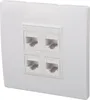 Cat 6 Ethernet Wall Plate 4 Port Female To Female Keystone Voir les images du produit 3