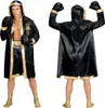 A male model wearing a boxer champion costume, shown from the front and back. Produktbild-Vorschau