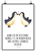 Mr. & Mrs. Panda Bild Pinguine Kuss DIN A5 - Weiß - Produktbild-Vorschau 1