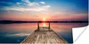 MuchoWow® Poster Steg - Wasser - Sonnenuntergang - Rosa - Produktbild-Vorschau 1