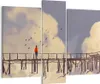 Bild auf Leinwand - Leinwandbild - Wolken Brücke Vögel Produktbild-Vorschau 1