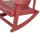 BELIANI Garten Schaukelstuhl Rot Kunstholz Breite Armlehnen Produktbild-Vorschau 6
