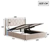 Polsterbett 140x200 cm mit hydraulischem Bettkasten, LED & Produktbild-Vorschau 7